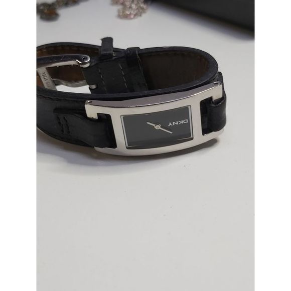 DKNY Silver & Brown Leather Wrist Watch - Picture 5 of 8